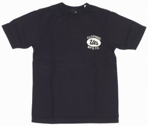 画像: 「UES/ウエス」スーピマ天竺UESプリントTシャツ【ブラック】