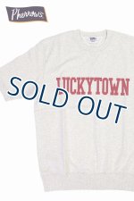 画像: 「Pherrow's/フェローズ」両Vスウェットタイプ LUCKYTOWN プリント半袖カットソー【オートミール】