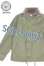 画像: 「HOUSTON/ヒューストン」プレーンN-1デッキジャケット タイトモデル 5N-1XP【オリーブ】