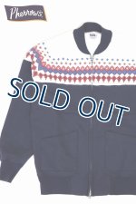 画像: 「Pherrow's/フェローズ」ポケット付き雪柄ジップアップスウェット【ネイビー】