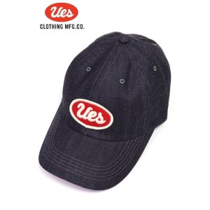 画像1: 「UES/ウエス」デニムキャップ【UESロゴ レッド】 (1)