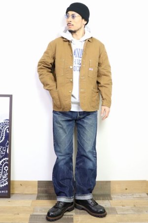画像: 「TCB jeans/TCBジーンズ」キャットハートカバーオール【ブラウンキャンバス】