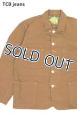画像: 「TCB jeans/TCBジーンズ」キャットハートカバーオール【ブラウンキャンバス】