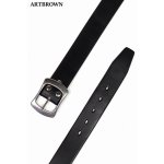 画像: 「ARTBROWN/アートブラウン」UKサドルレザー40mm幅ギャリソンベルト【ブラック×シルバー】