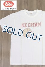 画像: 「UES/ウエス」ICE CREAM プリントTシャツ【ホワイト×レッド】