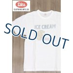 画像: 「UES/ウエス」ICE CREAM プリントTシャツ【ホワイト×ブルー】