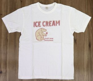 画像: 「UES/ウエス」ICE CREAM プリントTシャツ【ホワイト×レッド】