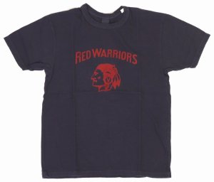 画像: 「UES/ウエス」RED WARRIORS プリントTシャツ【ネイビー】