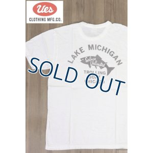 画像1: 「UES/ウエス」LAKE MICHIGAN プリントTシャツ【ホワイト】 (1)