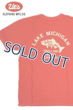 画像: 「UES/ウエス」LAKE MICHIGAN プリントTシャツ【レッド】