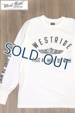 画像: 「WEST RIDE/ウエストライド」FREE AS HAWK ON WING  ヘビーウェイトプリントロンT【オフホワイト】