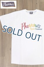 画像: 「Pherrow's/フェローズ」Pherrow'sロゴTシャツ PTシリーズ【ホワイト×グラデーション】