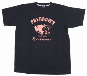 画像: 「Pherrow's/フェローズ」BUFFALOロゴTシャツ PTシリーズ【S・ブラック】