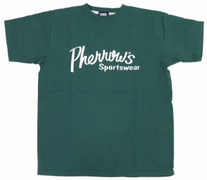 画像: 「Pherrow's/フェローズ」Pherrow'sロゴTシャツ PTシリーズ【グリーン】