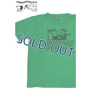 画像1: 「STUDIO D'ARTISAN/ステュディオ・ダ・ルチザン」LEGENDARY ROCK BAND プリントＴシャツ【グリーン】 (1)