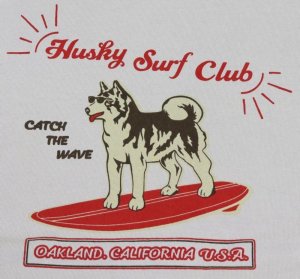 画像: 「Pherrow's/フェローズ」Husky Surf Club プリントTシャツ PTシリーズ【L・グレー】