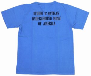 画像: 「STUDIO D'ARTISAN/ステュディオ・ダ・ルチザン」UNDERGROUND MUSIC OF AMERICA プリントＴシャツ【ブルー】