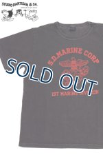 画像: 「STUDIO D'ARTISAN/ステュディオ・ダ・ルチザン」S.D.MARINE CORP ピグメント加工プリントＴシャツ【チャコールブラック】