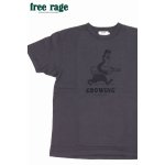 画像: 「FREE RAGE/フリーレイジ」GROWING プリントリサイクルコットンTシャツ【グレー】