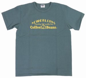 画像: 「Pherrow's/フェローズ」Coffee Beans プリントTシャツ PMTシリーズ【セージ】