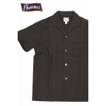 画像: 「Pherrow's/フェローズ」イタリアンカラー半袖シャツ【ブラック×ブラウン】