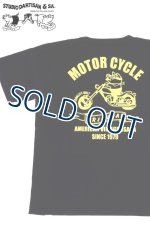 画像: 「STUDIO D'ARTISAN/ステュディオ・ダ・ルチザン」MOTOR CYCLE プリントＴシャツ【ブラック】