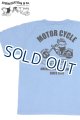 画像: 「STUDIO D'ARTISAN/ステュディオ・ダ・ルチザン」MOTOR CYCLE プリントＴシャツ【ブルー】