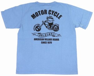 画像: 「STUDIO D'ARTISAN/ステュディオ・ダ・ルチザン」MOTOR CYCLE プリントＴシャツ【ブルー】