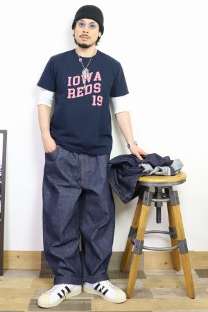 画像: 「Pherrow's/フェローズ」IOWA REDS プリントTシャツ PMTシリーズ【ネイビー】