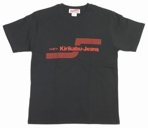 画像: 「KIRIKABU JEANS/キリカブジーンズ」OITA プリントTシャツ【チャコール×レッド】