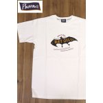 画像: 「Pherrow's/フェローズ」BAT OIL プリントTシャツ PTシリーズ【ホワイト】