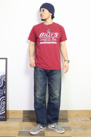 画像: 「Pherrow's/フェローズ」BILLY'S プリントTシャツ PTシリーズ【バーガンディー】