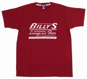 画像: 「Pherrow's/フェローズ」BILLY'S プリントTシャツ PTシリーズ【バーガンディー】