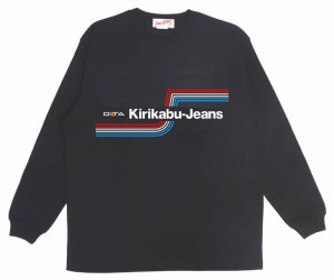 画像: 「KIRIKABU JEANS/キリカブジーンズ」予約商品 OITA 多色プリントロンT【ブラック】