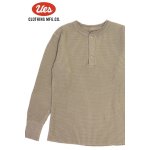 画像: 「UES/ウエス」ヘンリーネックビッグワッフルＴシャツ【サンドベージュ】