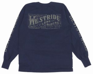 画像: 「WEST RIDE/ウエストライド」BEST IN THE WORLD ヘビーウェイトプリントロンT【ネイビー】