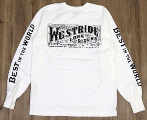 画像: 「WEST RIDE/ウエストライド」BEST IN THE WORLD ヘビーウェイトプリントロンT【ホワイト】