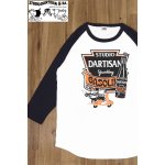 画像: 「STUDIO D'ARTISAN/ステュディオ・ダ・ルチザン」GASOLINE ラグラン7分丈Ｔシャツ【ホワイト×ネイビー】