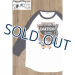 画像: 「STUDIO D'ARTISAN/ステュディオ・ダ・ルチザン」GASOLINE ラグラン7分袖Ｔシャツ【ホワイト×ネイビー】