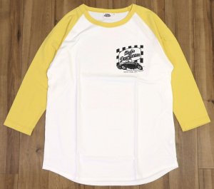 画像: 「STUDIO D'ARTISAN/ステュディオ・ダ・ルチザン」CHICKEN RACE ラグラン7分丈Ｔシャツ【ホワイト×イエロー】