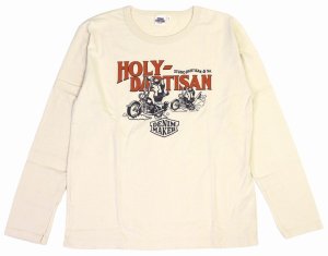 画像: 「STUDIO D'ARTISAN/ステュディオ・ダ・ルチザン」HOLY-DARTISAN 長袖プリントＴシャツ【ベージュ】