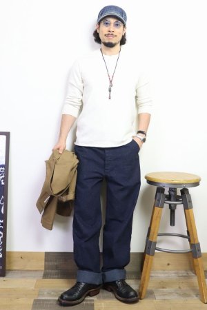 画像: 「TCB jeans/TCBジーンズ」USNデッキパンツ SEAMENS TROUSERS【10ozデニム】