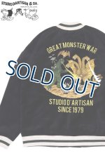 画像: 「STUDIO D'ARTISAN/ステュディオ・ダ・ルチザン」怪獣大戦争別珍スカジャン【ブラック×ブラック】