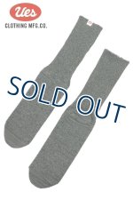 画像: 「UES/ウエス」メランジェクルー丈ソックス【グリーン】