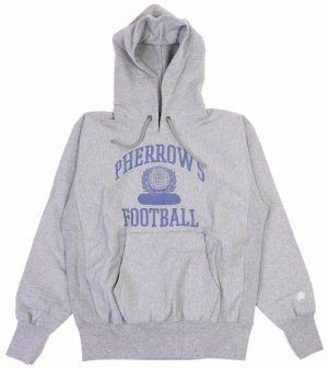 画像: 「Pherrow's/フェローズ」FOOTBALL プリントヘビーウェイトスウェットパーカー【杢グレー】