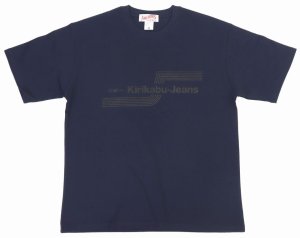 画像: 「KIRIKABU JEANS/キリカブジーンズ」OITA プリントTシャツ【ネイビー×ブラック】