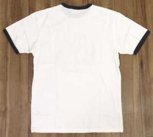 画像: 「FREE RAGE/フリーレイジ」SMILE プリントリサイクルコットンリンガーTシャツ【ホワイト×スミ】
