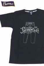 画像: 「Pherrow's/フェローズ」デニムロゴTシャツ PTシリーズ【S・ブラック】