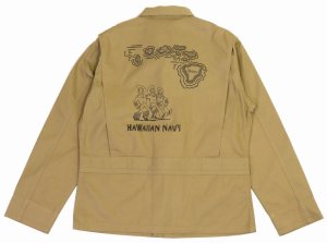 画像: 「Pherrow's/フェローズ」HAWAIIAN NAVY カスタムサマーフライトジャケット【ベージュ】