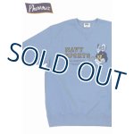 画像: 「Pherrow's/フェローズ」両Vスウェットタイプ NAVY SPORTS プリント半袖カットソー【ウォッシュデニム】